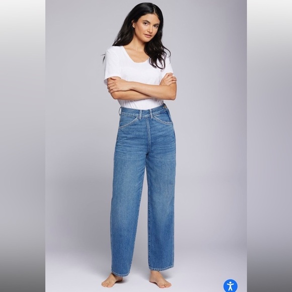 Current/Elliott The Caliper Crop Wide Leg Jean Sz 26 - Picture 3 of 15